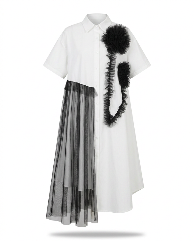 Audacious Mesh Layered Maxi Dress Hover Image