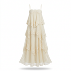 Divine Embroidered Tiered Maxi Dress
